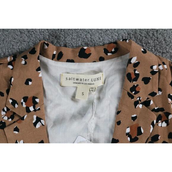 New Saltwater Luxe Womens Small Leopard Print Jacket Animal Print - Picture 6 of 12